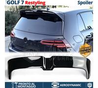 SPOILER Posteriore per VW GOLF 7 17-19 Alettone Cofano NERO Lucido Tuning in ABS