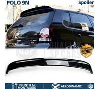 SPOILER Posteriore per VW POLO 4 9N Alettone Cofano NERO Lucido Tuning in ABS