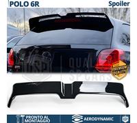 SPOILER Posteriore per VW POLO 5 6R 6C Alettone Cofano NERO Lucido Tuning ABS