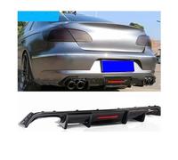 Spoiler posteriori Con Diffusore Luce A LED Paraurti Posteriore In Fibra Carbonio Adatto Per VW Per Passat CC Spoiler 2009-2017 Stile Shark(13-17 Glossy black)