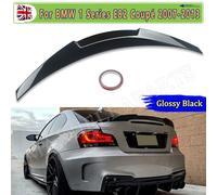 SPOILER TRASCO POSTERIORE PER BMW SERIE 1 E82 120i 135i 118d 120d Coupe 2007-2013 NERO LUCIDO M4 STILE Spoiler di coda Ali Labbro