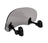 Spoiler Universale per Moto in Acrilico Deflettore del Parabrezza Clamp-on Profilo Alare Regolabile per Yamaha per Kawasaki per Ducati (Fumo)