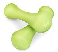 SPOKEY Bone - Set di 2 manubri rivestiti in neoprene, diversi pesi 0,5 kg, 1 kg, 2 kg, con nucleo in ghisa