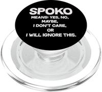 Spoko significa sì no forse divertente frase polacca PopSockets PopGrip per MagSafe