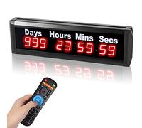Spolehli Giorni Conto Alla Rovescia Orologio, 1.0" Days Countdown Clock Annuale Orologi Fino a 999 Giorni Con Ore Minuti Secondi Per La Matrimonio/Di Natale, Telecomando Led Conto Alla Rovescia