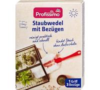 Spolveratore con copertura, Set: 1 manico + 3 coperture, 4 pezzi - Marchio DM Germania - Compatibile con Profissimo - Staubwedel mit Bezügen, Set: 1 Griff + 3 Bezüge, 4 St