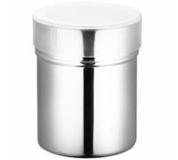 Spolveratore in Acciaio Inox per Spezie, Caffè e Cacao | Argento, Coperchio Forato per Grani Grossi, Facile da Portare, Salvaspazio per Barbecue e Cucine Piccole