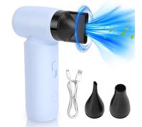 Spolverino Ad Aria Compressa, Soffiatore Elettrico per Polvere da 80000 Giri/min, Soffiatore a Secco Portatile, Kit di Pulizia Tastiera con Ventola Turbo Ricaricabile con 3