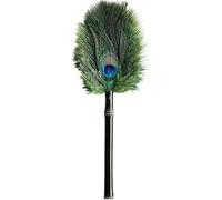 Spolverino Con Piume Di Pavone E Struzzo - Strumento Di Pulizia Con Manico - Riutilizzabile | Per La Pulizia Di Auto, Computer, Case, Uffici E Camere Da Letto - Verde(S)