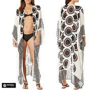 Spolverino Copricostume Mare Caftano Donna Woman Boho Chic Cover up COV0051B