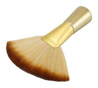 Spolverino da collo Spazzola da barbiere a forma di ventaglio da 7 pollici con setole morbide e manico in plastica Spazzola da barbiere sostitutiva portatile Spolverino da collo per parrucchiere