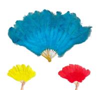 Spolverino di piume di struzzo, 100 cm, ventaglio di piume palmare per spettacoli di danza e carnevale