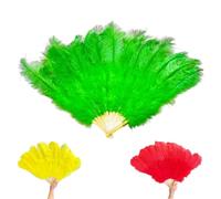 Spolverino di piume di struzzo, 100 cm, ventaglio di piume palmare per spettacoli di danza e carnevale