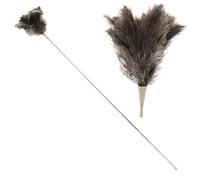 Spolverino di piume estensibile con testa di ricambio portatile con manico da 73,3 cm a 200,3 cm, con manico retrattile in piume di struzzo per ventilatori a soffitto alto, persiane, ragnatela,