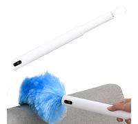 Spolverino Elettrico a 360 °, Spazzola per spolverino Ricaricabile USB con Asta di prolunga, Spazzola per la Pulizia dello spolverino per aspirapolvere Strumento di Pulizia per Tende da Finestra