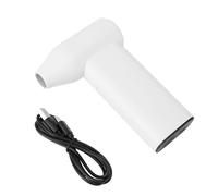 Spolverino elettrico ad aria compressa da 130000 giri/minuto, getto regolabile a 3 velocità, ideale per tastiera del computer, esterni, auto e casa. (Bianco)