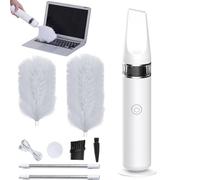 Spolverino Elettrico per Ripiani - Spazzola Rotante Elettrostatica a 360°, Pulitore Antipolvere Automatico Riutilizzabile, Strumento di Pulizia Alimentato Leggero | Spolverare gli elettrodomestici per