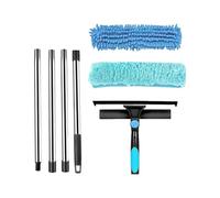 Spolverino Esteso | Spolverino con Manico Lungo e Asta Estensibile | Kit con Spazzola per Polvere Riutilizzabile, Strumenti di Pulizia per la Pulizia di Soffitti, Finestre, Ventilatori, Mobili, Angoli