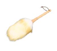 Spolverino in Lana D'agnello Spazzola Morbida Manico in Legno Bacchetta per Spolverare Pulizia di Strumenti Musicali per Uso Domestico (manico lungo)