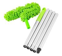 Spolverino Kit for spolverare ad alta portata Pulitore for pala del ventilatore da soffitto in microfibra Spolverino flessibile for ragnatela Spazzola lavabile rimovibile(Green 1.7m Splicing)