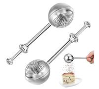 Spolverino per farina - Spolverino per zucchero a velo, per farina in acciaio inossidabile 304 Cucchiaio Bacchetta per spolverare Colino da tè Setaccio per farine Filtro a maglia fine |