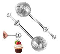 Spolverino per shaker di zucchero a velo, spolverino per shaker di farina - Bacchetta spruzzatore con filtro zucchero a velo a maglia fine | Dispenser ergonomico di zucchero a velo, agitatori, dis