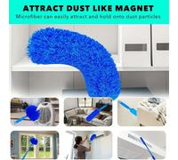 Spolverino telescopico in microfibra per soffitti alti e persiane per pulizia