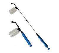 Spolverino telescopico per polvere, 250 ml, impollinatore regolabile e dispenser con tappo a doppia tenuta, blocca l'umidità, si estende fino a 93 cm, ideale per tunnel in polietilene e aiuole