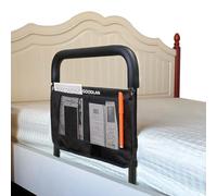 Sponde per letto per anziani e adulti, di sicurezza, altezza regolabile, con tasca portaoggetti, supporto per assistere e sostenere, per anziani e cittadini, scivoli sotto il materasso, con maniglie