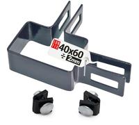 Spondina ad angolo di 90 gradi per pali da 40 * 60 mm Grafite Spondina per tralicci Spondina per griglia Recinzione in rete a maglie