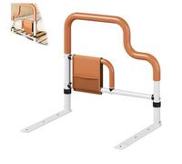 Spondine Per Letto Per Anziani,Tasca Portaoggetti,Supporto Laterale,Sponde Sicurezza Regolabili In Altezza,Sponda Del Letto,Ausilio Ideale La Mobilità,Per Donne Incinte,Anziani,Disabili(Style A,Orange