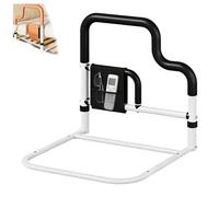 Spondine Per Letto Per Anziani,Tasca Portaoggetti,Supporto Laterale,Sponde Sicurezza Regolabili In Altezza,Sponda Del Letto,Ausilio Ideale La Mobilità,Per Donne Incinte,Anziani,Disabili(Style B,Black)