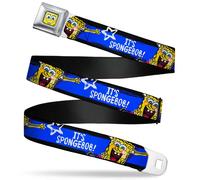 Sponge Bob Face Close-Up Seatbelt Belt - Spongebob Pose It`S Sponge... ACC NUOVO