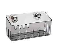 Sponge Holder For Kitchen Sink - Stainless Steel 14x6x6cm | Suction Cup Scrubber Basket Dish Brush Cleaning Tool Storage | Waterproof cady Organizer For Bathroom Wall Tile And Countertop