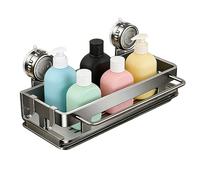Sponge Holder - Wall Mounted Kitchen Sink Organizer, Suction Drainage Shelf, Durable Bathroom Storage Rack | Dishcloth Drain Plug Shampoo Soap Shower Gel Restaurant Home Sink Counter Vanity Cleaning A