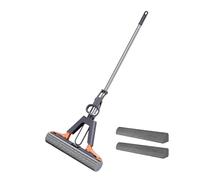 Sponge Mop 28cm/11.02 inches | Telescopic Pole Heavy Duty Stain Removal,Sponge Mop for Floor Cleaning | for Living Room Bathroom Bedroom Dining Room Dorm Apartment