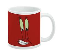 SpongeBob Mr. Krabs Face tazza da caffè in ceramica, novità regalo per caffè, tè e bevande calde, 325 ml, bianco