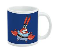 SpongeBob Mr. Krabs Pose tazza da caffè in ceramica, novità regalo per caffè, tè e bevande calde, 325 ml, bianco