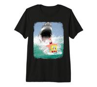 Spongebob Patrick Shocked Shark Maglietta Premium