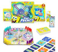 Spongebob - Set di giochi da tavolo 3 in 1 - Bundle con tavola pop-up, gioco di corrispondenza e carte da gioco per bambini più adesivi, altro ancora | Spongebob Squarepants Giochi per feste di