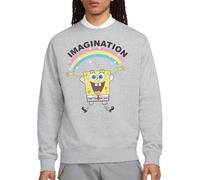 Spongebob Simple Imagination Crew Sweatshirt Maglia di Tuta, Grigio (Athletic Heather), M Unisex-Adulto