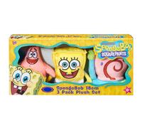 SpongeBob Squarepants 18cm Peluche Morbido Giocattolo Set 3pk - SpongeBob