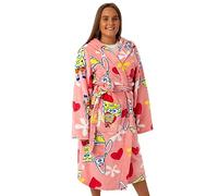 SPONGEBOB SQUAREPANTS Accappatoio rosa con cappuccio da donna | Tuffati nel divertimento e nel comfort con la vestaglia da donna di SpongeBob | Vivi un relax giocoso con stile