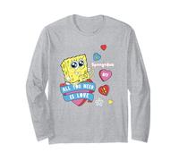 Spongebob Squarepants all You Need Is Love Valentine's Day Maglia a Manica