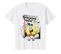 Spongebob Squarepants Attuale Mood Bambini Maglietta, Bambini, Bianco, 8 Anni