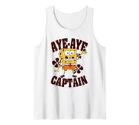 Spongebob Squarepants Aye-Aye Captain Flowers Funny Cartoon Canotta