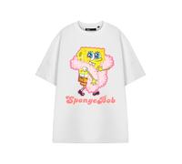 SpongeBob SquarePants Bianco Feather Boa T-shirt a maniche corte Donne