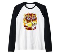 Spongebob Squarepants Brain On Fire Maglia con Maniche Raglan