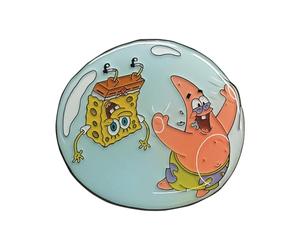 SpongeBob SquarePants Bubble Pin Badge, 45mm, Metallo Metallo Smalto