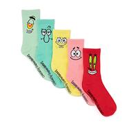 SpongeBob Squarepants calzini da 5 pacchetti adulti unisex personaggi calzature